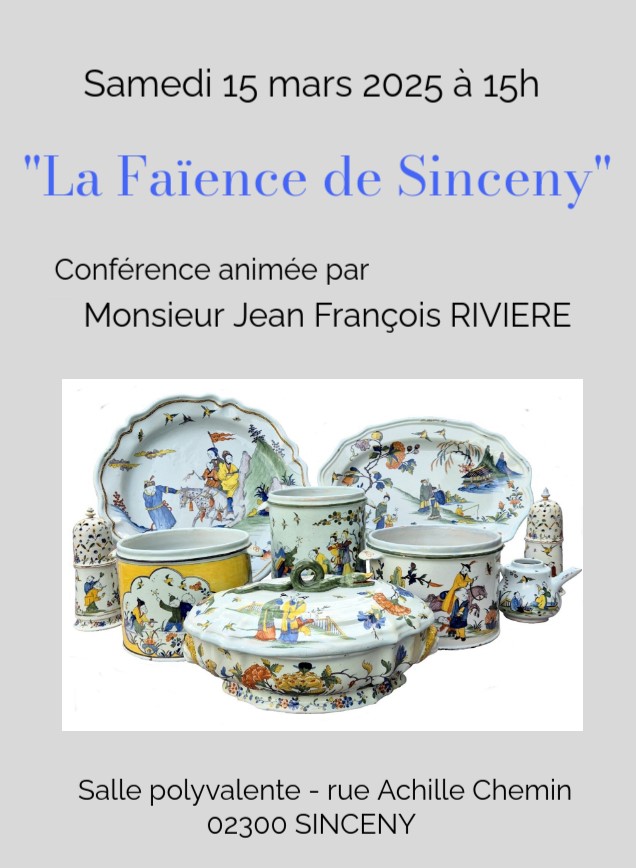 You are currently viewing Conférence  » La Faïence de Sinceny »