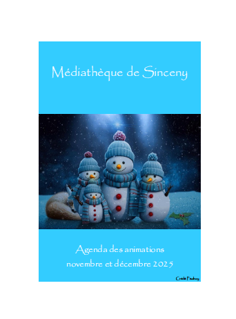 Programme de le Médiathèque novembre / décembre