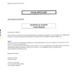 COUPURES DE COURANT POUR TRAVAUX