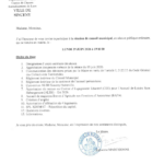 Prochaine réunion de Conseil Municipal